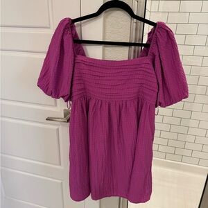 Abercrombie & Fitch Magenta Textured Dress